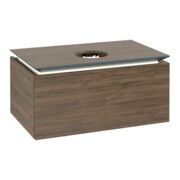 V&B Waschtischunterschrank Legato 80x38x50cm, WT m, m LED, Ariz. Oa