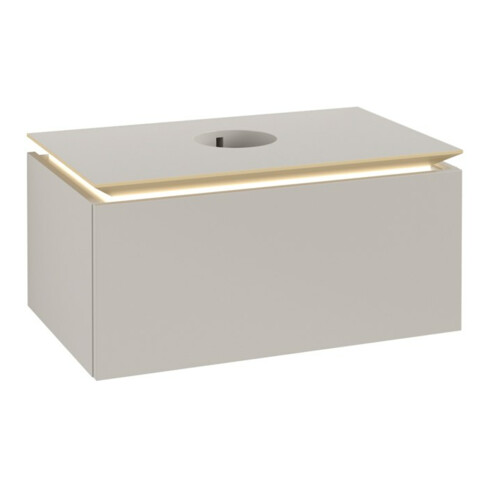 V&B Waschtischunterschrank Legato 80x38x50cm, WT m, m LED-Beleucht., so Gr