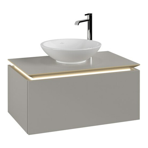 V&B Waschtischunterschrank Legato 80x38x50cm, WT m, m LED-Beleucht., so Gr