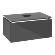 V&B Waschtischunterschrank Legato 80x38x50cm, WT m, m LED, glo Gr