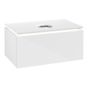 V&B Waschtischunterschrank Legato 80x38x50cm, WT m, m LED, glo wh.