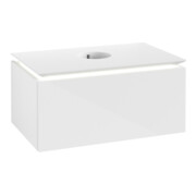 V&B Waschtischunterschrank Legato 80x38x50cm, WT m, m LED, glo wh.