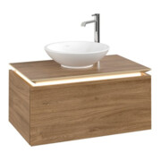 V&B Waschtischunterschrank Legato 80x38x50cm, WT m, m LED, Kan Oa