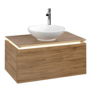 V&B Waschtischunterschrank Legato 80x38x50cm, WT m, m LED, Kan Oa