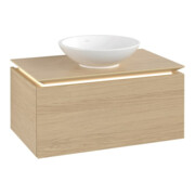 V&B Waschtischunterschrank Legato 80x38x50cm, WT m, m LED, Nord Oa