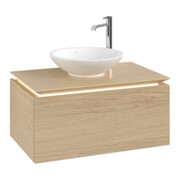 V&B Waschtischunterschrank Legato 80x38x50cm, WT m, m LED, Nord Oa