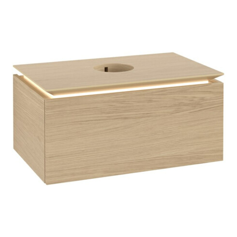 V&B Waschtischunterschrank Legato 80x38x50cm, WT m, m LED, Nord Oa