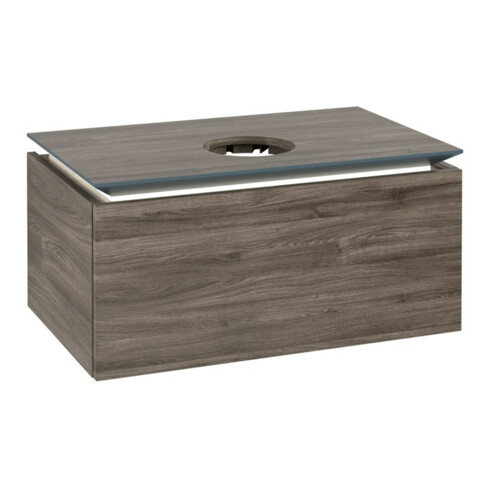 V&B Waschtischunterschrank Legato 80x38x50cm, WT m, m LED, st. Oa
