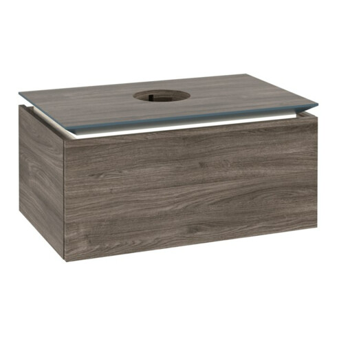 V&B Waschtischunterschrank Legato 80x38x50cm, WT m, m LED, st. Oa