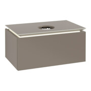 V&B Waschtischunterschrank Legato 80x38x50cm, WT m, m LED, Truffle Gr