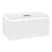 V&B Waschtischunterschrank Legato 80x38x50cm, WT m, m LED, wh. ma