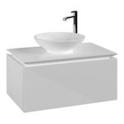 V&B Waschtischunterschrank Legato 80x38x50cm, WT mittig, Glossy White