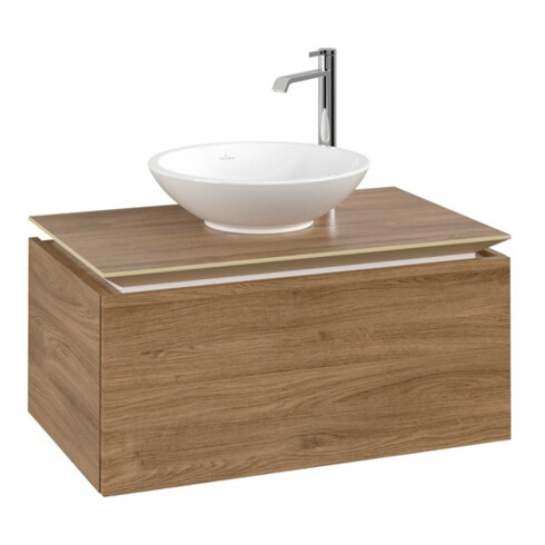 V&B Waschtischunterschrank Legato 80x38x50cm, WT mittig, Kansas Oak