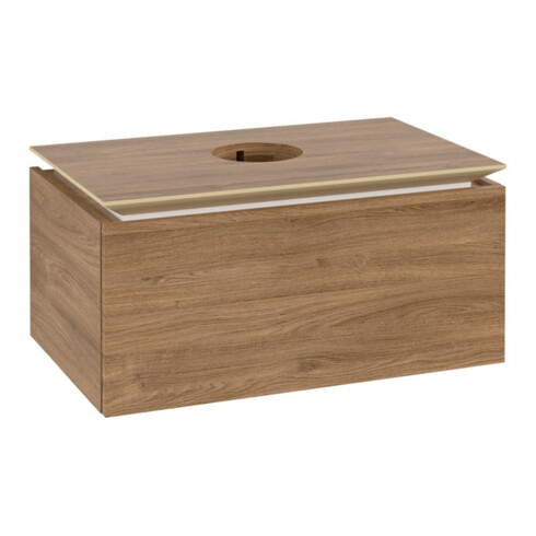 V&B Waschtischunterschrank Legato 80x38x50cm, WT mittig, Kansas Oak