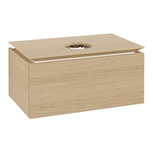 V&B Waschtischunterschrank Legato 80x38x50cm, WT mittig, Nordic Oak