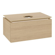 V&B Waschtischunterschrank Legato 80x38x50cm, WT mittig, Nordic Oak
