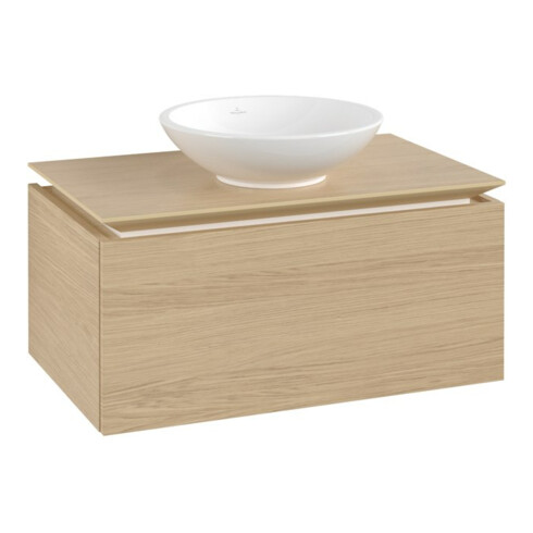 V&B Waschtischunterschrank Legato 80x38x50cm, WT mittig, Nordic Oak