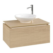 V&B Waschtischunterschrank Legato 80x38x50cm, WT mittig, Nordic Oak