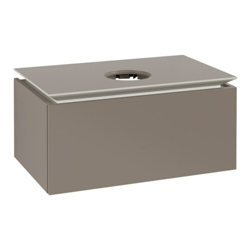 V&B Waschtischunterschrank Legato 80x38x50cm, WT mittig, Truffle Grey