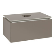 V&B Waschtischunterschrank Legato 80x38x50cm, WT mittig, Truffle Grey
