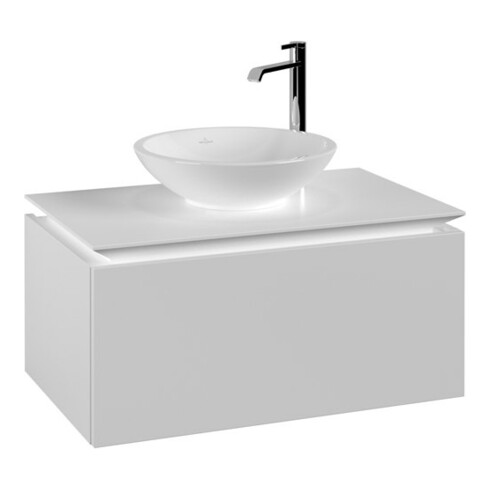 V&B Waschtischunterschrank Legato 80x38x50cm, WT mittig, White Matt