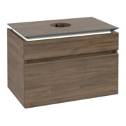 V&B Waschtischunterschrank Legato 80x55x50cm, WT m, m LED, Ariz. Oa