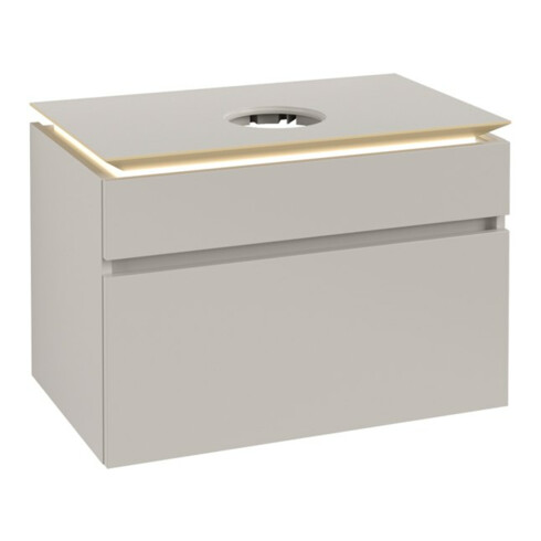 V&B Waschtischunterschrank Legato 80x55x50cm, WT m, m LED-Beleucht., so Gr