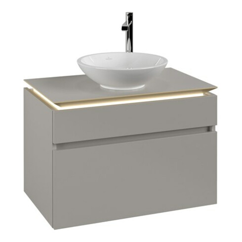 V&B Waschtischunterschrank Legato 80x55x50cm, WT m, m LED-Beleucht., so Gr