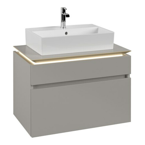 V&B Waschtischunterschrank Legato 80x55x50cm, WT m, m LED-Beleucht., so Gr