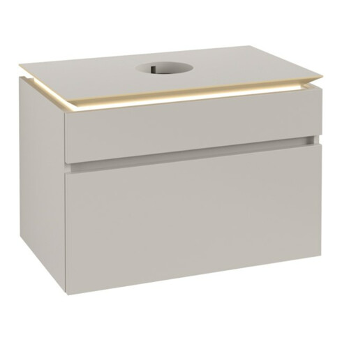 V&B Waschtischunterschrank Legato 80x55x50cm, WT m, m LED-Beleucht., so Gr