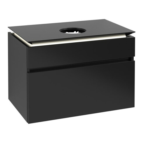 V&B Waschtischunterschrank Legato 80x55x50cm, WT m, m LED, bl ma Lac