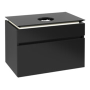 V&B Waschtischunterschrank Legato 80x55x50cm, WT m, m LED, bl ma Lac