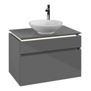 V&B Waschtischunterschrank Legato 80x55x50cm, WT m, m LED, glo Gr