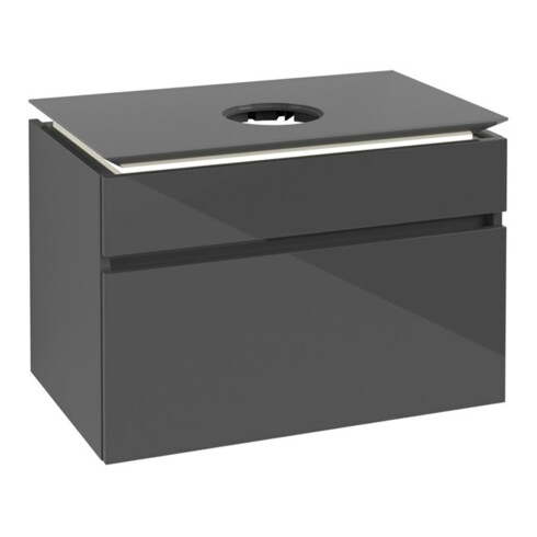 V&B Waschtischunterschrank Legato 80x55x50cm, WT m, m LED, glo Gr