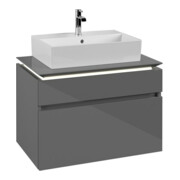 V&B Waschtischunterschrank Legato 80x55x50cm, WT m, m LED, glo Gr