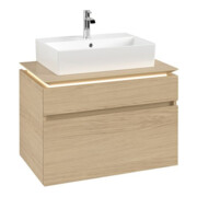 V&B Waschtischunterschrank Legato 80x55x50cm, WT m, m LED, Nord Oa