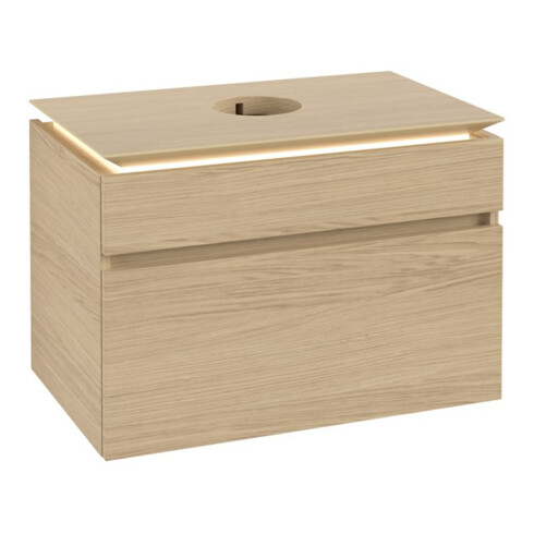 V&B Waschtischunterschrank Legato 80x55x50cm, WT m, m LED, Nord Oa