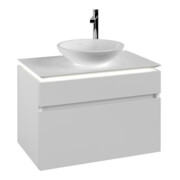 V&B Waschtischunterschrank Legato 80x55x50cm, WT m, m LED, wh. ma