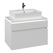 V&B Waschtischunterschrank Legato 80x55x50cm, WT m, m LED, wh. ma