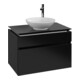 V&B Waschtischunterschrank Legato 80x55x50cm, WT mitt., Black Matt Lacquer-1