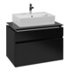 V&B Waschtischunterschrank Legato 80x55x50cm, WT mitt., Black Matt Lacquer-3