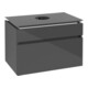 V&B Waschtischunterschrank Legato 80x55x50cm, WT mittig, Glossy Grey-1