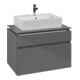 V&B Waschtischunterschrank Legato 80x55x50cm, WT mittig, Glossy Grey-3