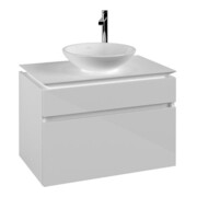 V&B Waschtischunterschrank Legato 80x55x50cm, WT mittig, Glossy White