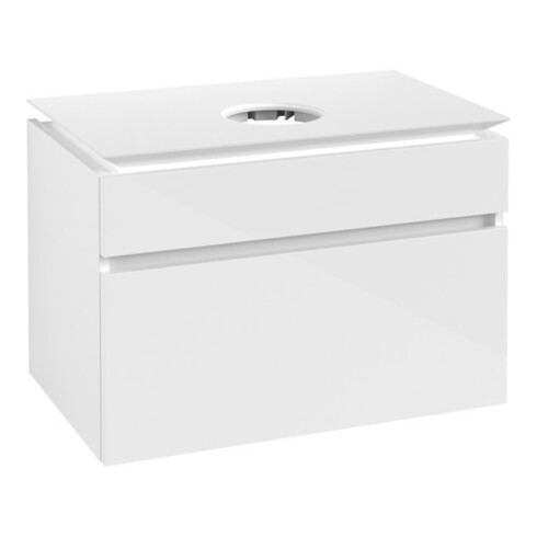 V&B Waschtischunterschrank Legato 80x55x50cm, WT mittig, Glossy White