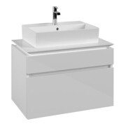 V&B Waschtischunterschrank Legato 80x55x50cm, WT mittig, Glossy White