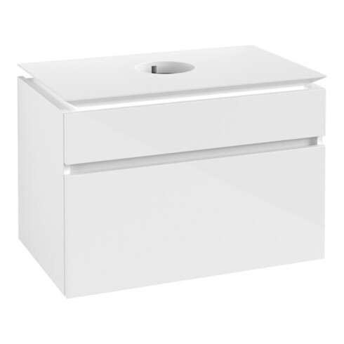V&B Waschtischunterschrank Legato 80x55x50cm, WT mittig, Glossy White