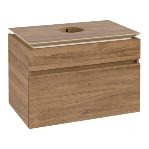V&B Waschtischunterschrank Legato 80x55x50cm, WT mittig, Kansas Oak