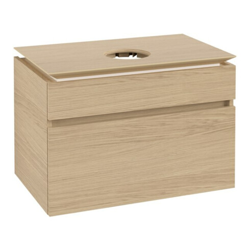 V&B Waschtischunterschrank Legato 80x55x50cm, WT mittig, Nordic Oak