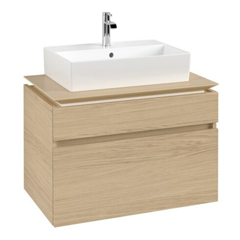 V&B Waschtischunterschrank Legato 80x55x50cm, WT mittig, Nordic Oak